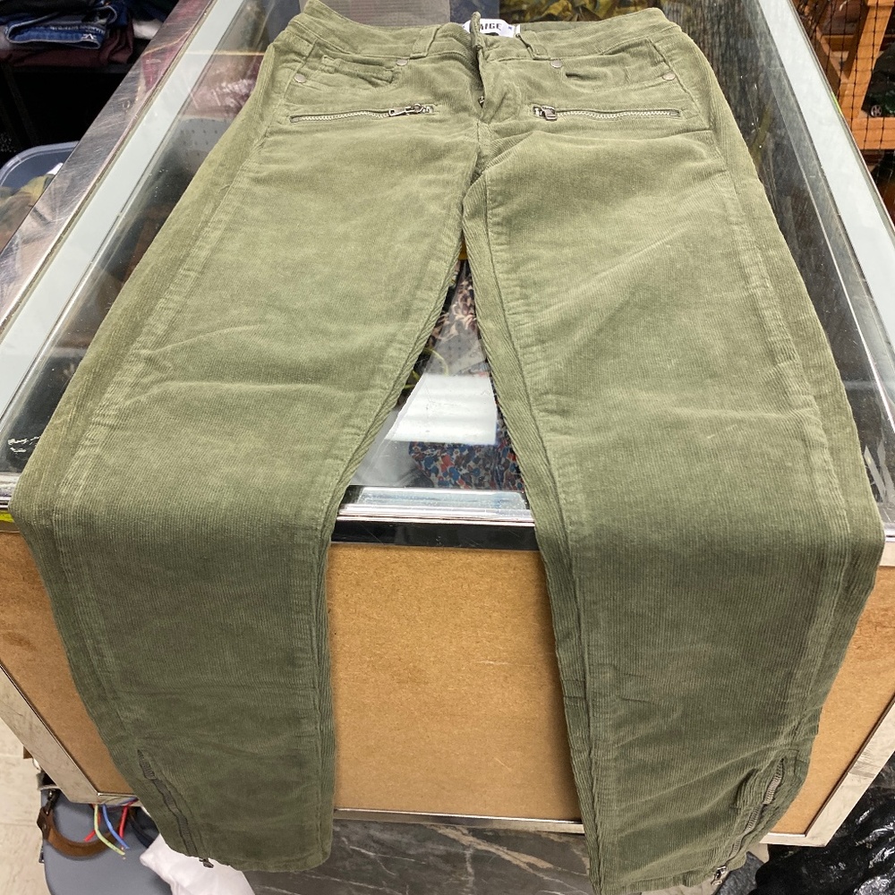 Paige Green Corduroy Pants - 23